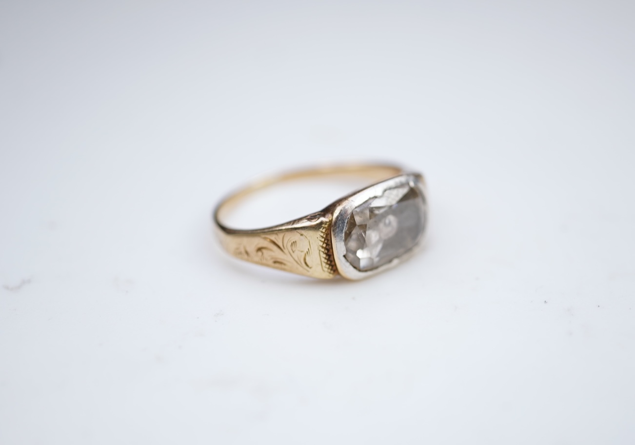 A rare Georgian/early Victorian diamond ring, first half 19th century